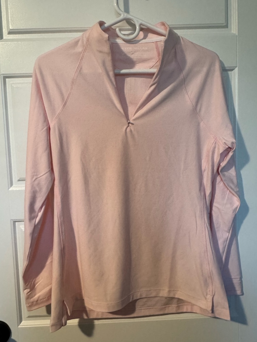 NWT Peter Millar Quarter Zip Golf Pullover, Light Pink, Size Medium